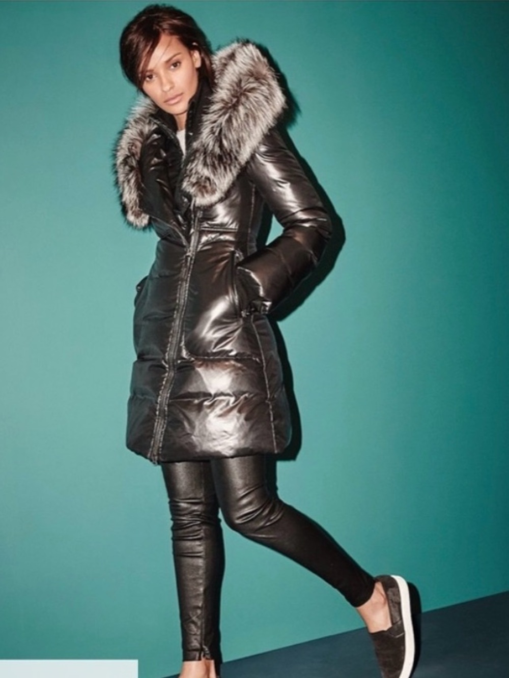 Mackage Down coat with silver fox fur